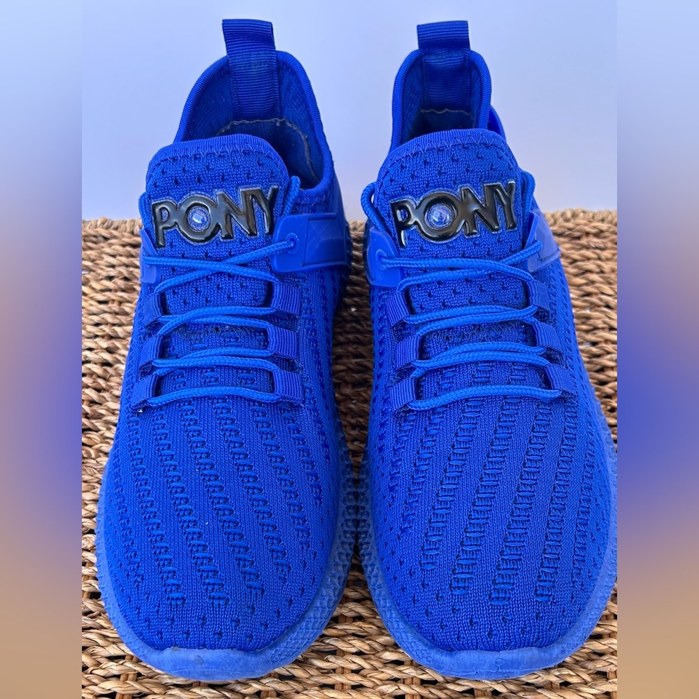Pony Women’s PP2 Tempo Base Knit Sneakers Low Profile Royal Blue Size 7.5